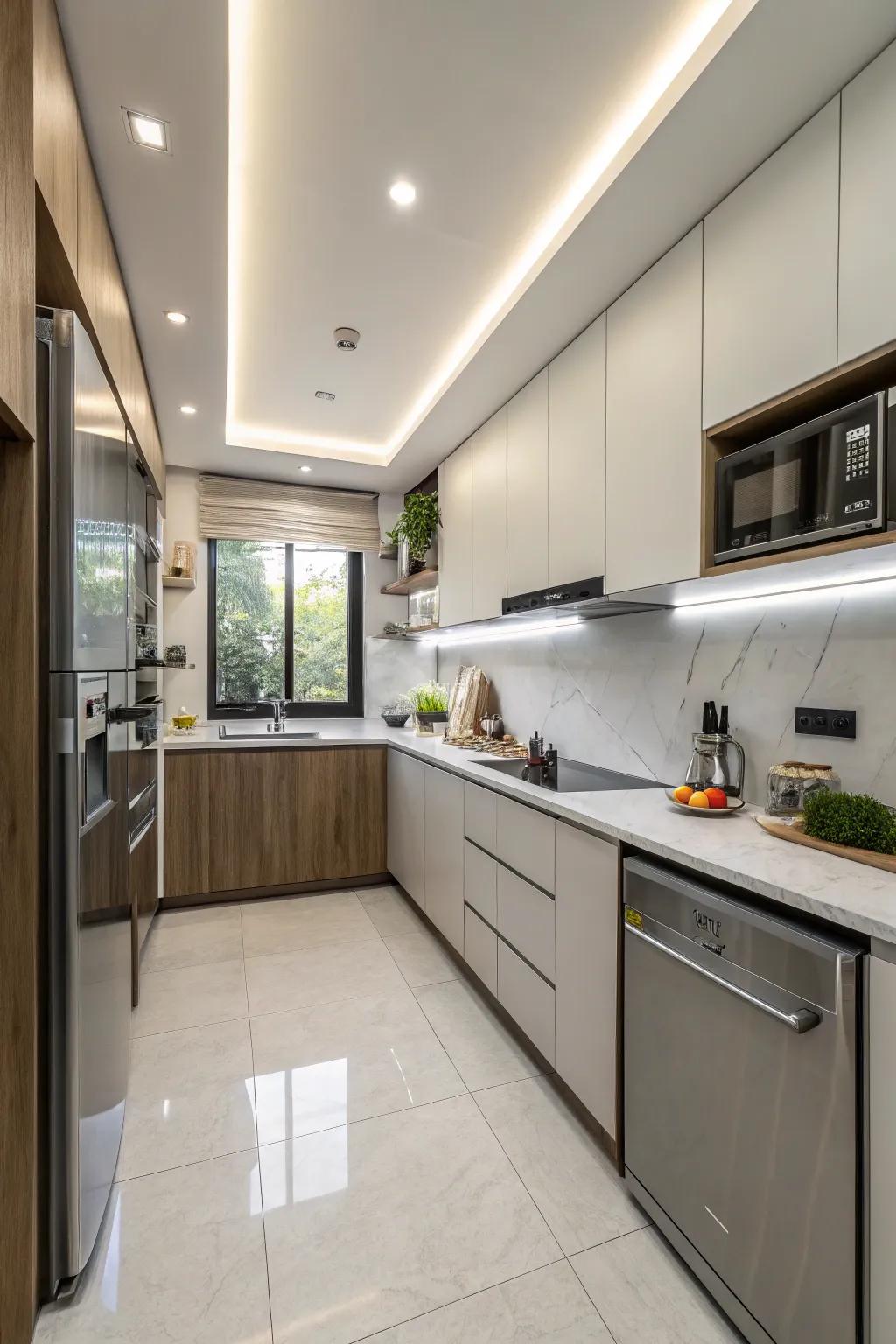 Integrated machines deliver a polished and unified kitchen aesthetic.
