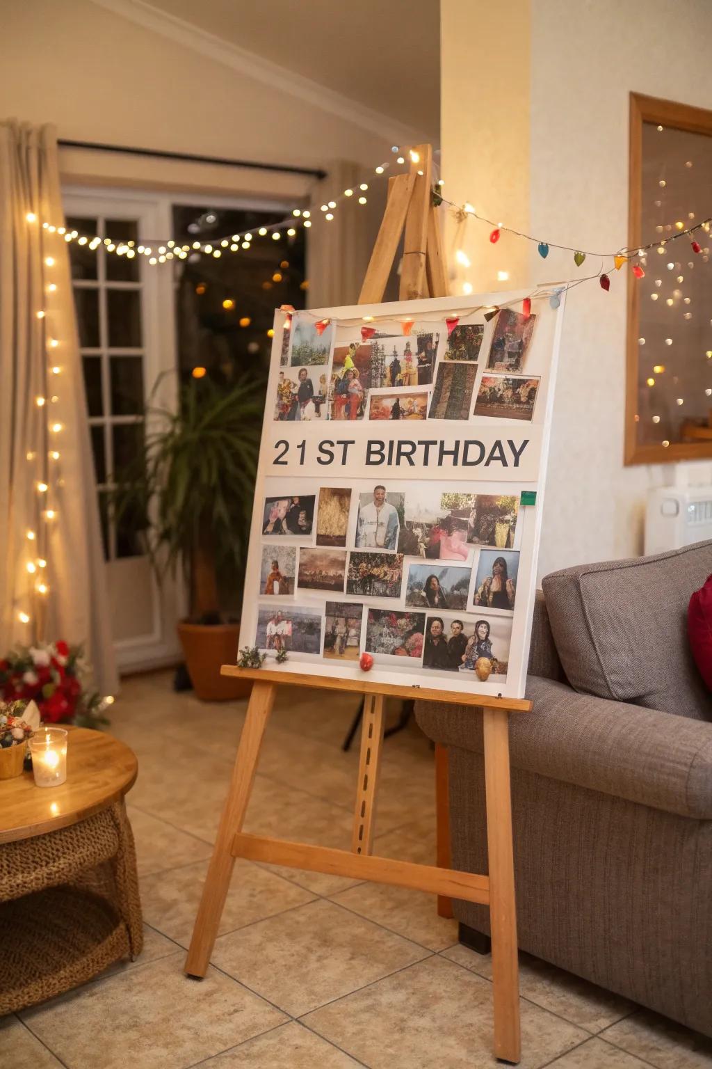 An image compilation catches treasured memories.