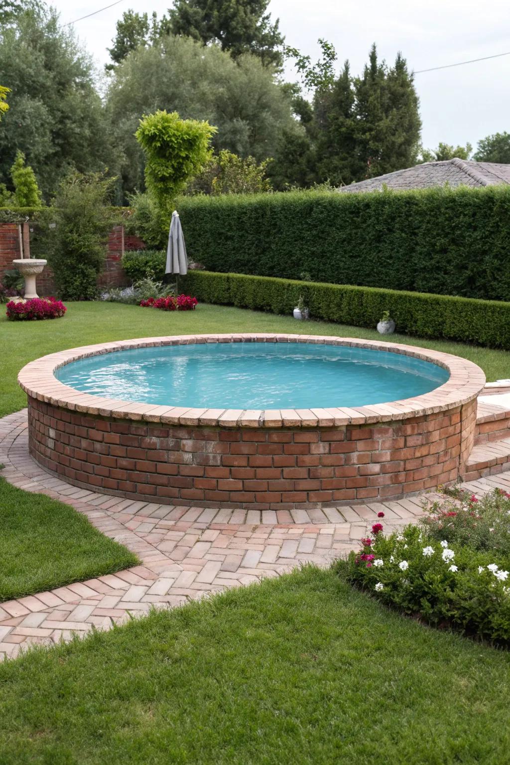 Choose a traditional and sturdy aesthetic with brick or concrete skirting.
