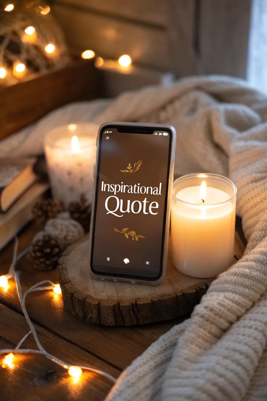 Find daily motivation with a thoughtfully curated quotation widget.