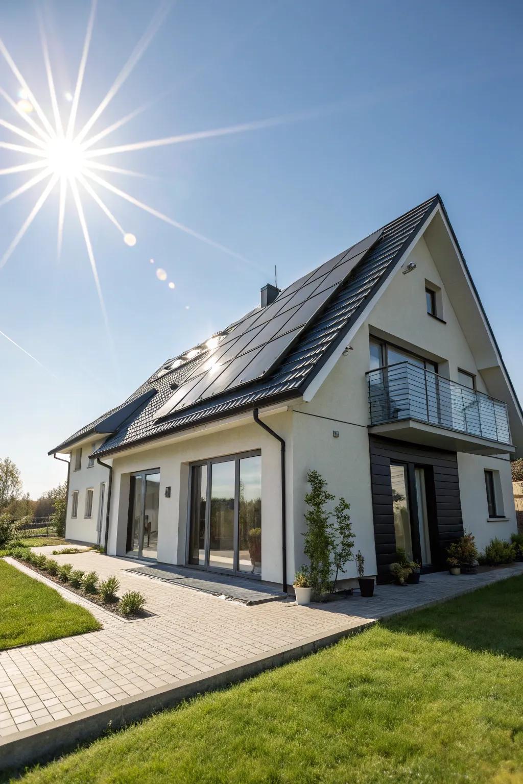 Utilize the sun's radiant energy with seamlessly integrated solar shingles.