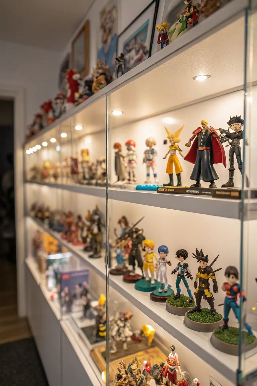 Figures displayed strategically give dimension and uniqueness to your space.