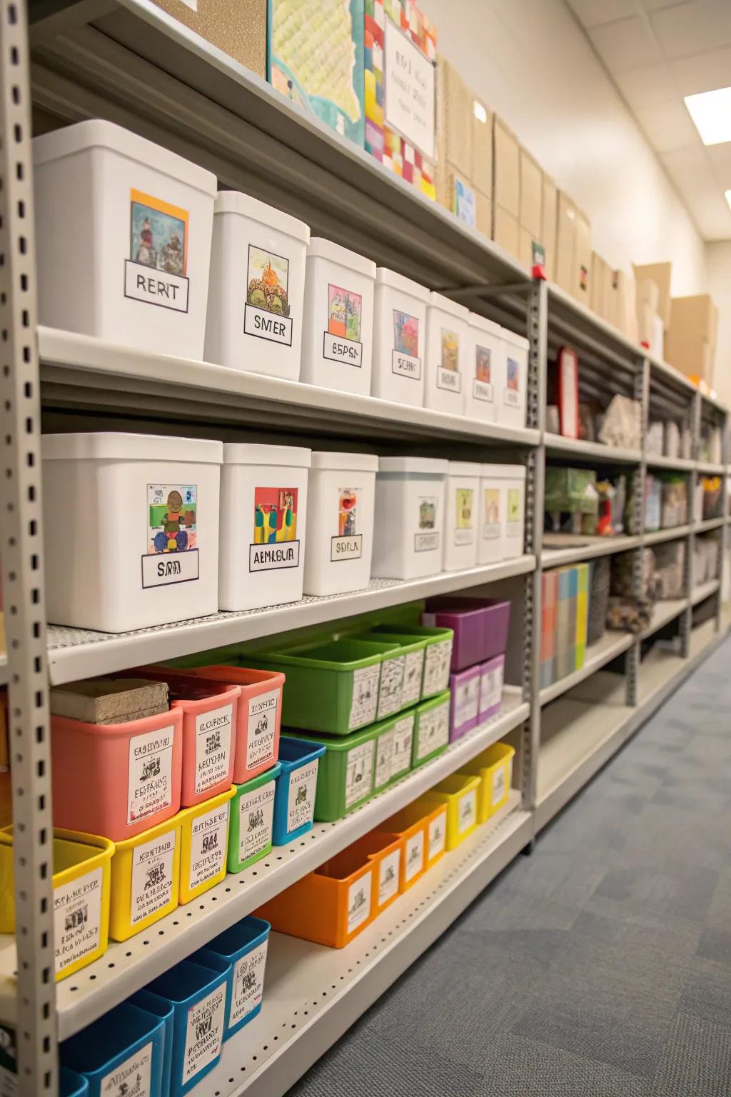 Organized fun through innovative labeling.