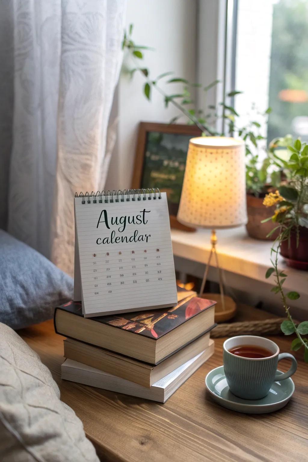 Enhance your mood with uplifting statements on your calendar.