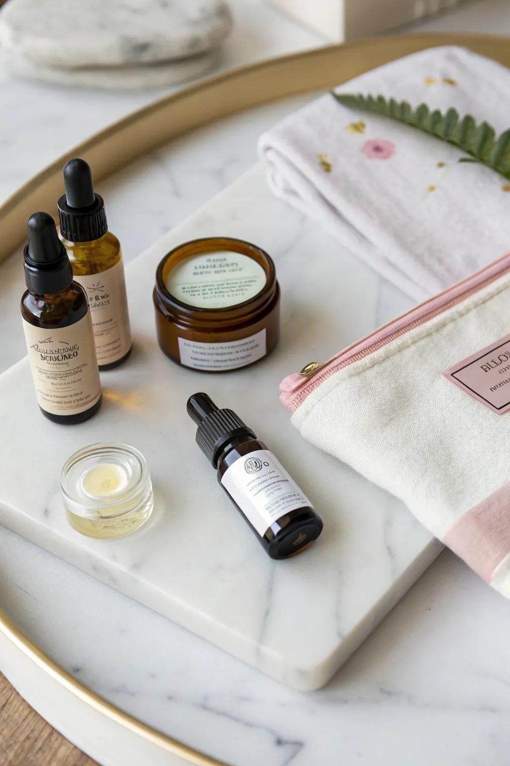 Self-care sets offer guests a bit of luxury and relaxation.