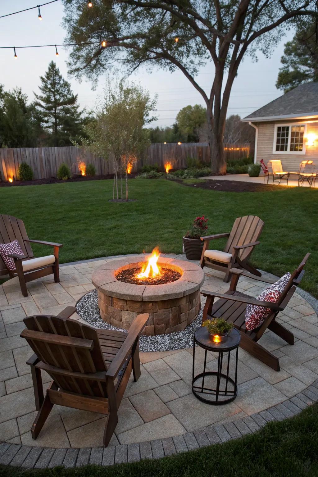 An outdoor hearth creates a warm and inviting focal point in your backyard.