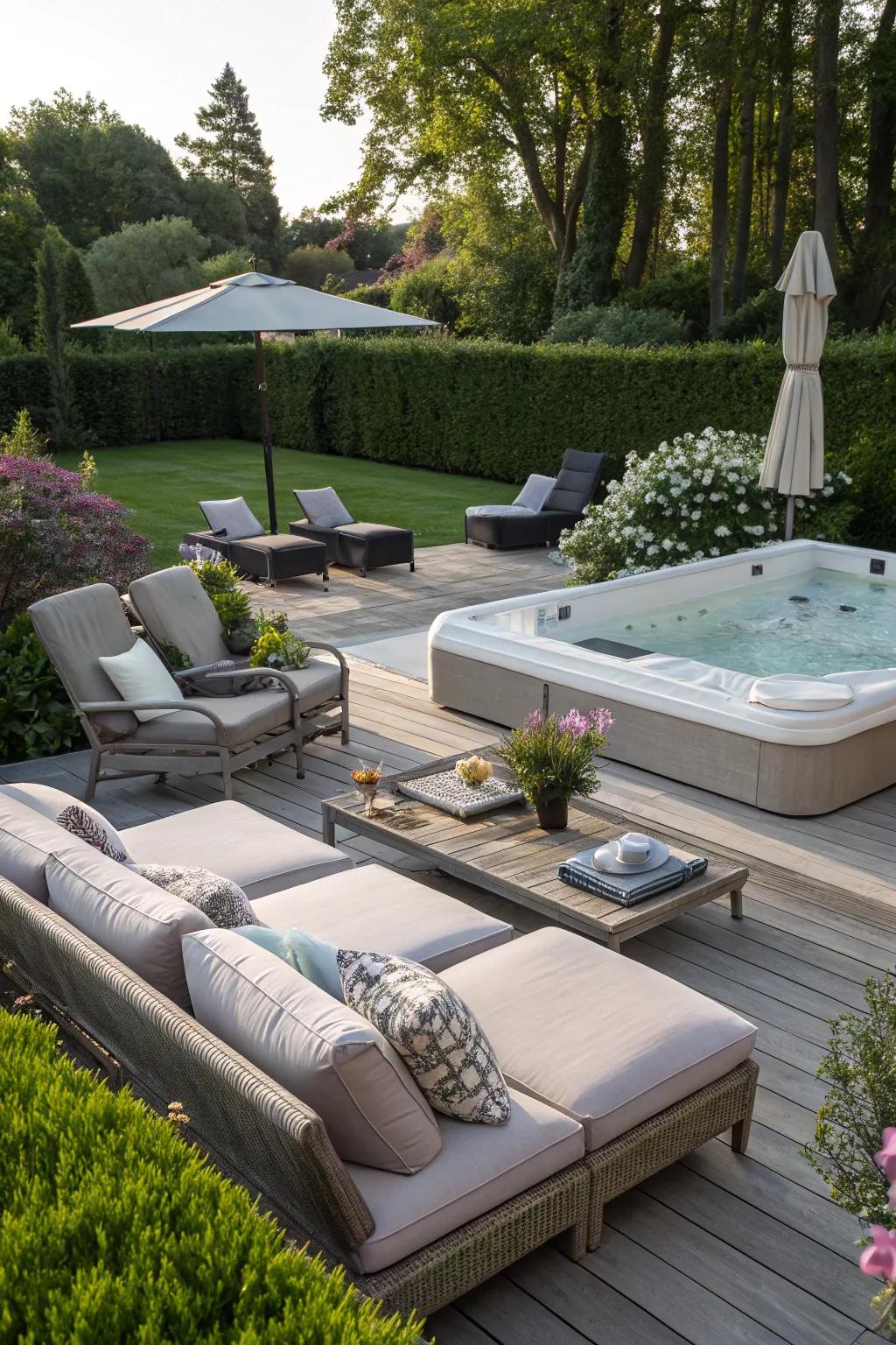 Comfortable seating encourages relaxation and enhances your backyard's appeal.