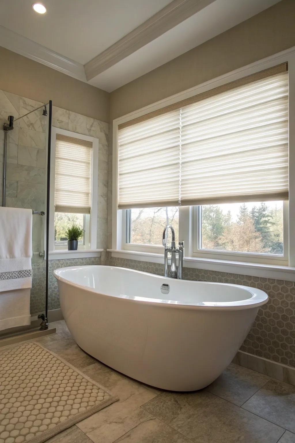 Dual-action window blinds offer adaptable management of light.