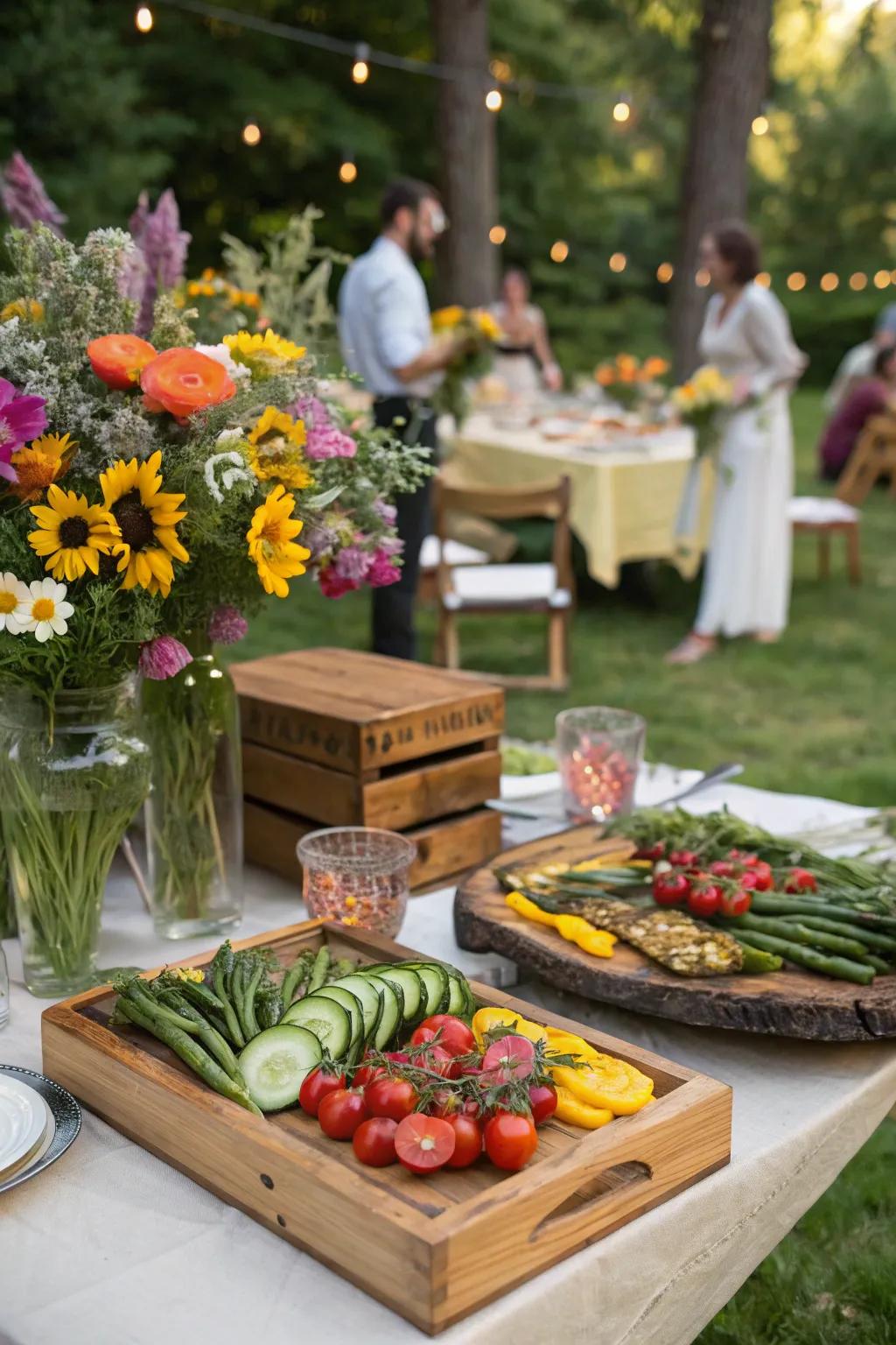 A beautiful Garden Party BBQ design in full flower.