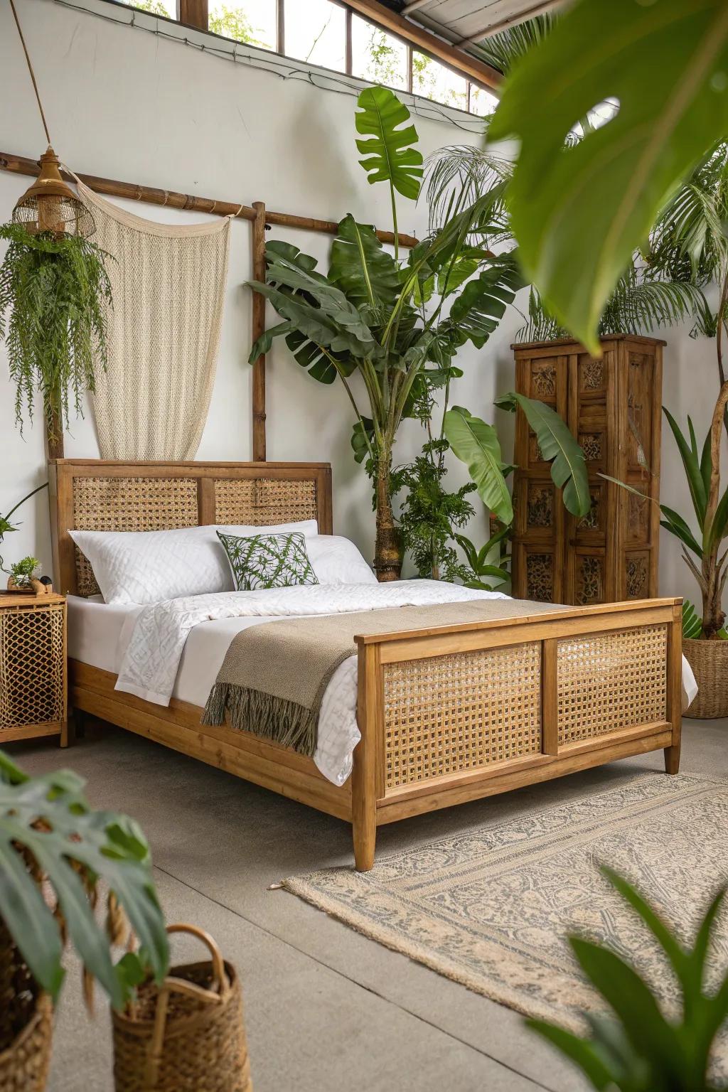 Natural elements offer warmth and a hint of the outdoors.