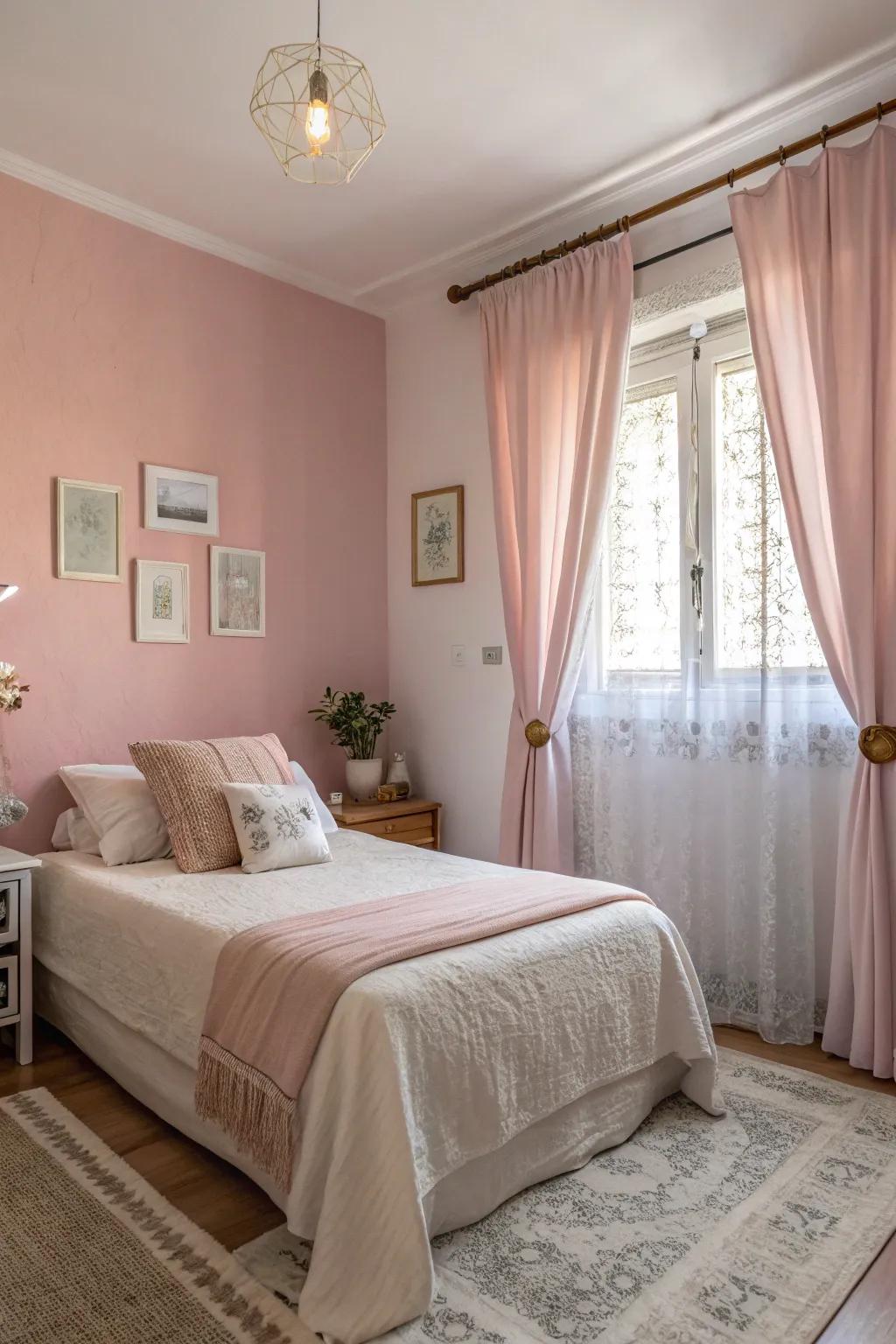 Embrace peacefulness with soft shades in your bedroom.
