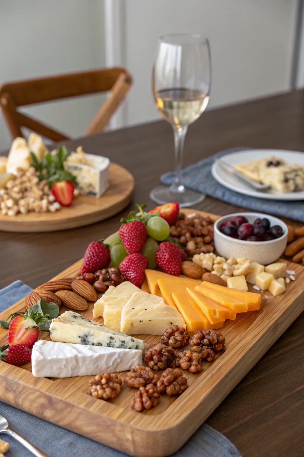 An artisanal assortment platform is superb for hosting and entertaining.