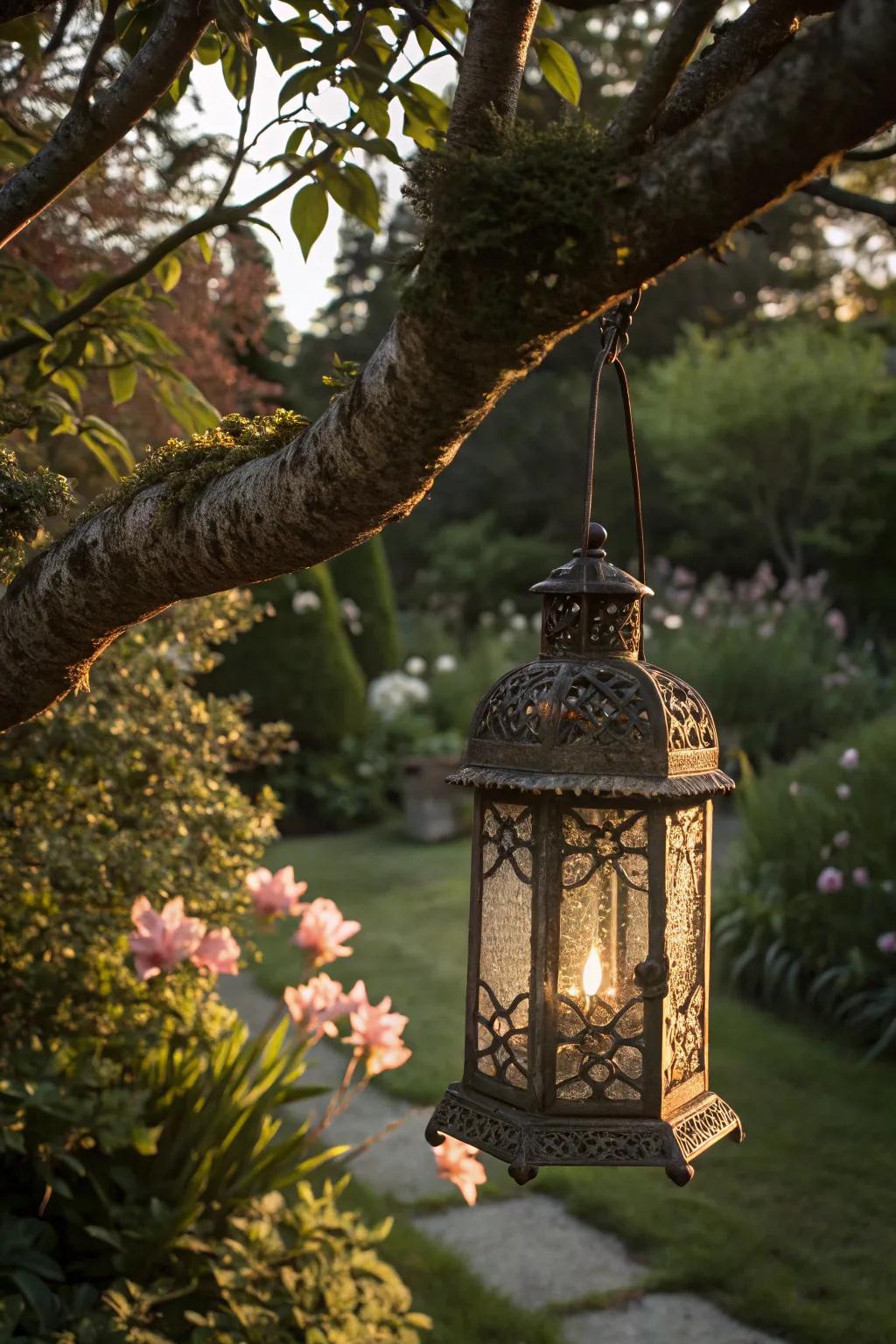 A period lantern feeder, infusing a sense of nostalgia into your garden.