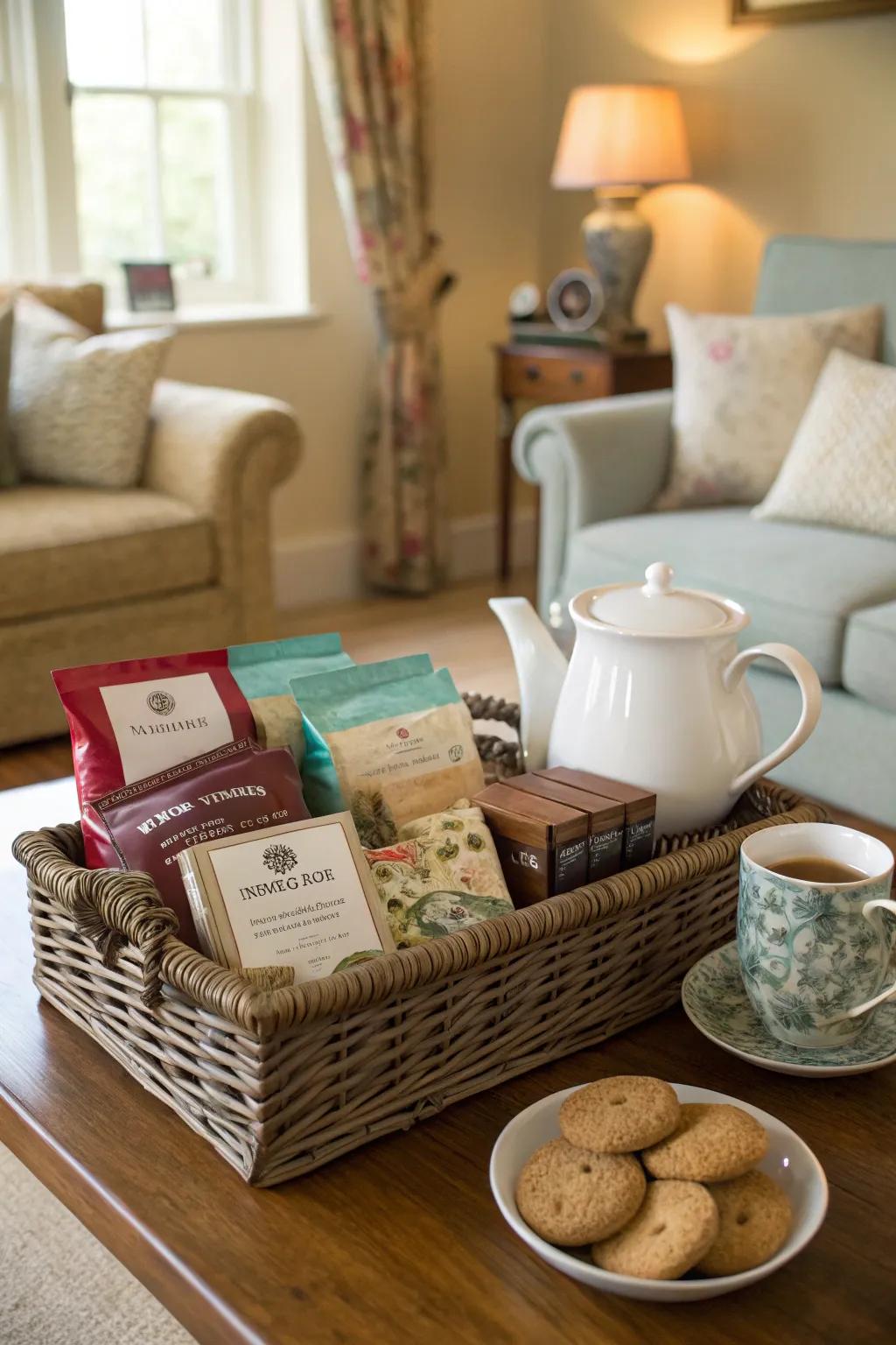 Sip and enjoy a revitalizing tea time basket.