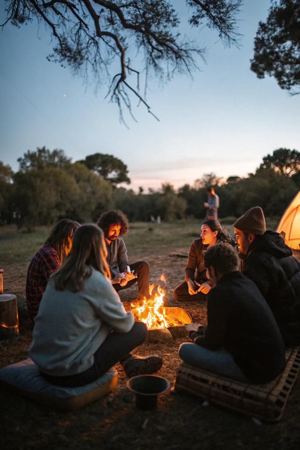 An oral tradition session uniting individuals.