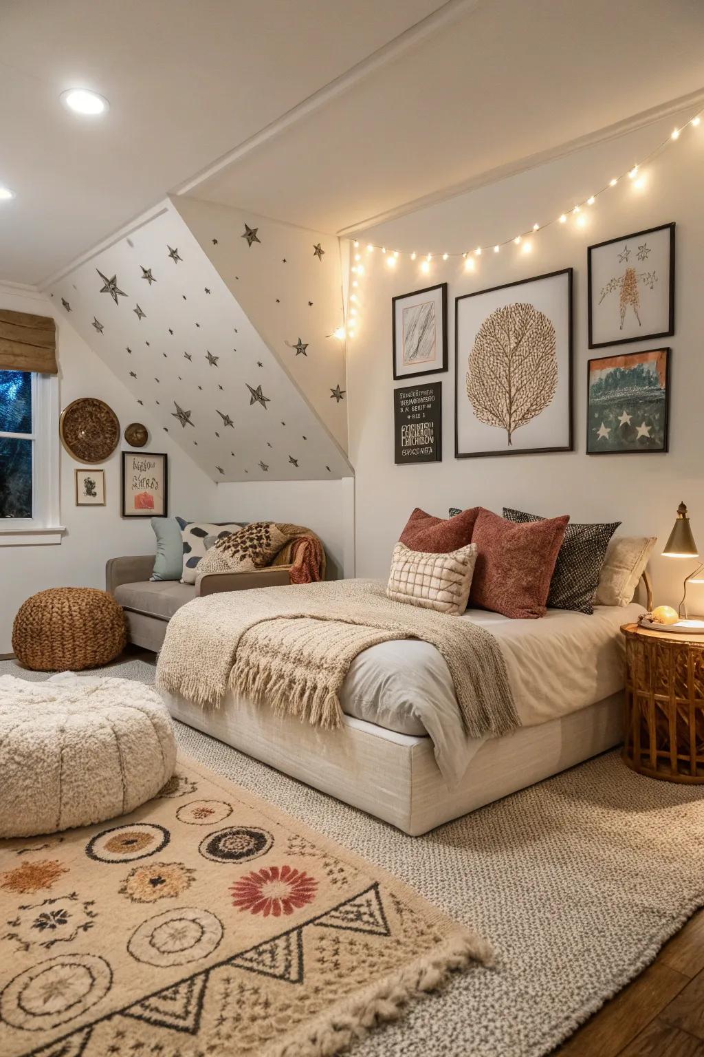 Personalize your area with thoughtful decorative details.