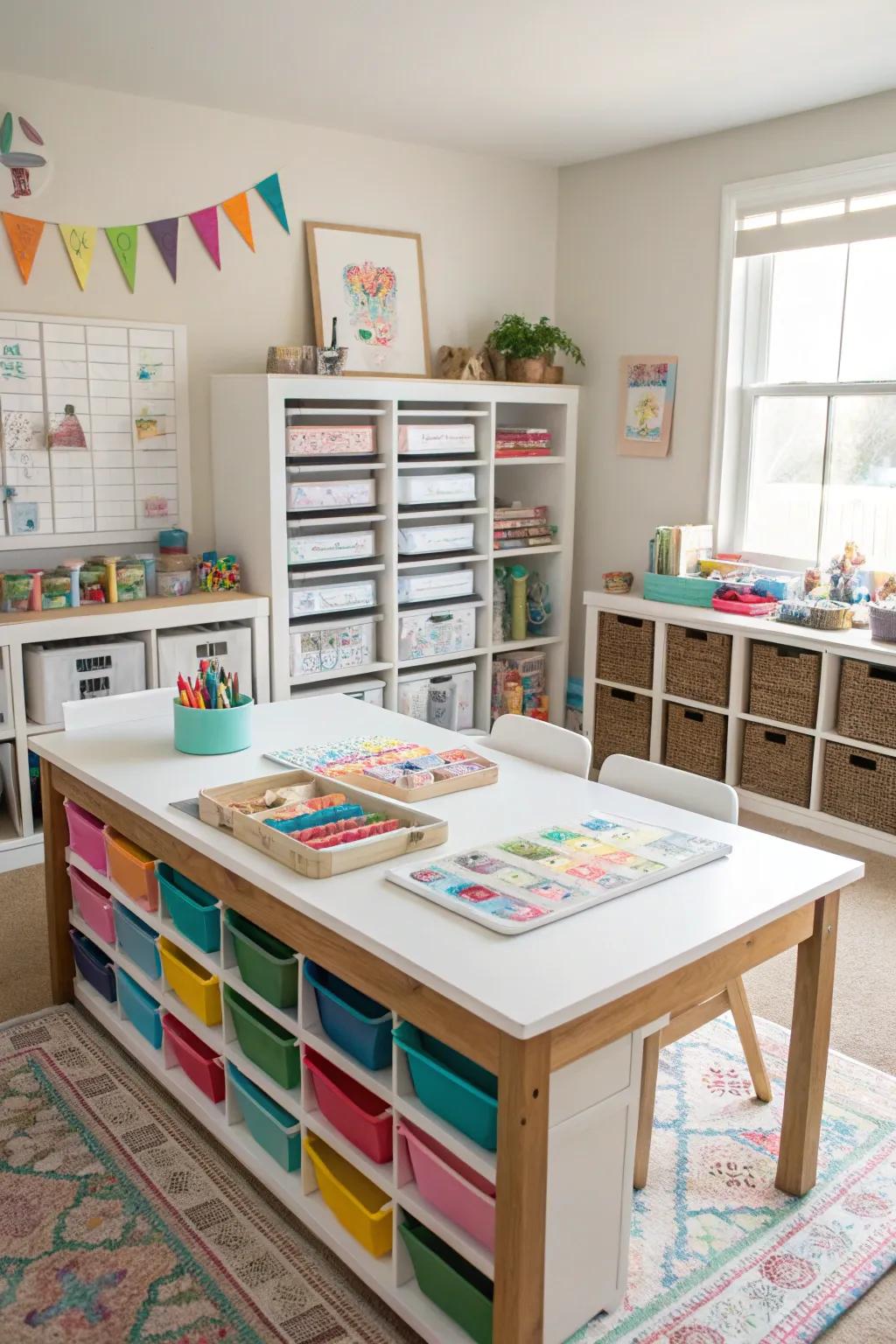 A dedicated studio space can inspire creativity and bring a lot of joy.