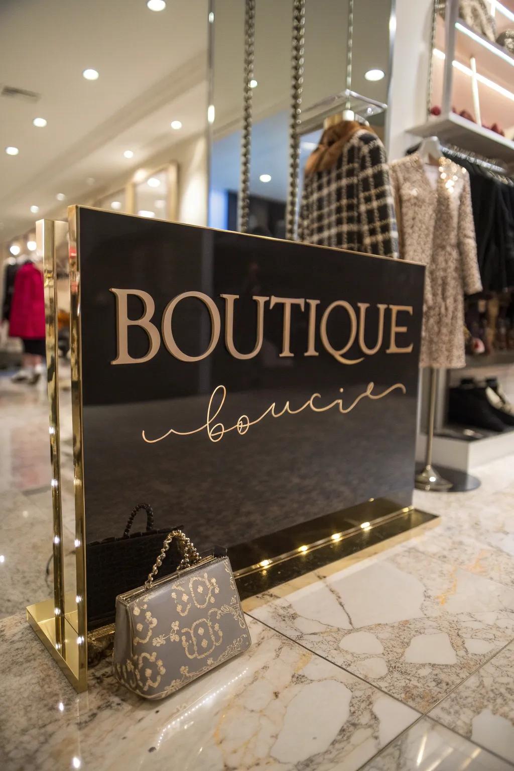 Refined typography that communicates a sense of luxury and fashion.