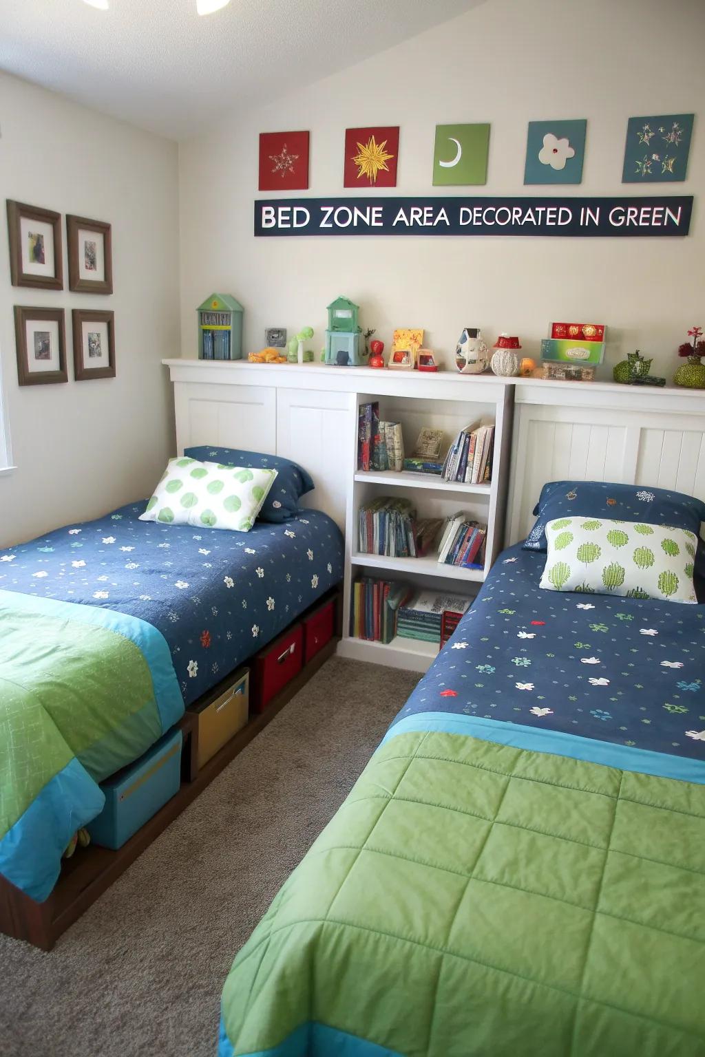 Distinct spaces highlight each child’s individuality.