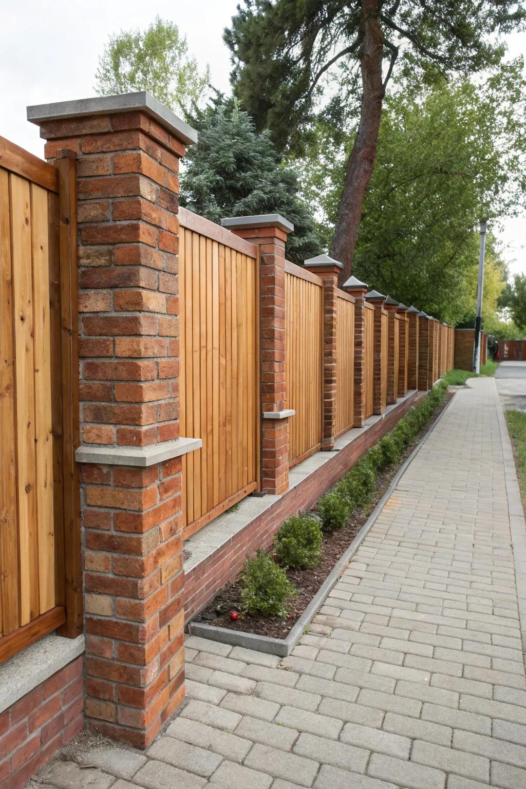 A harmonious convergence of masonry and timber for a welcoming atmosphere.
