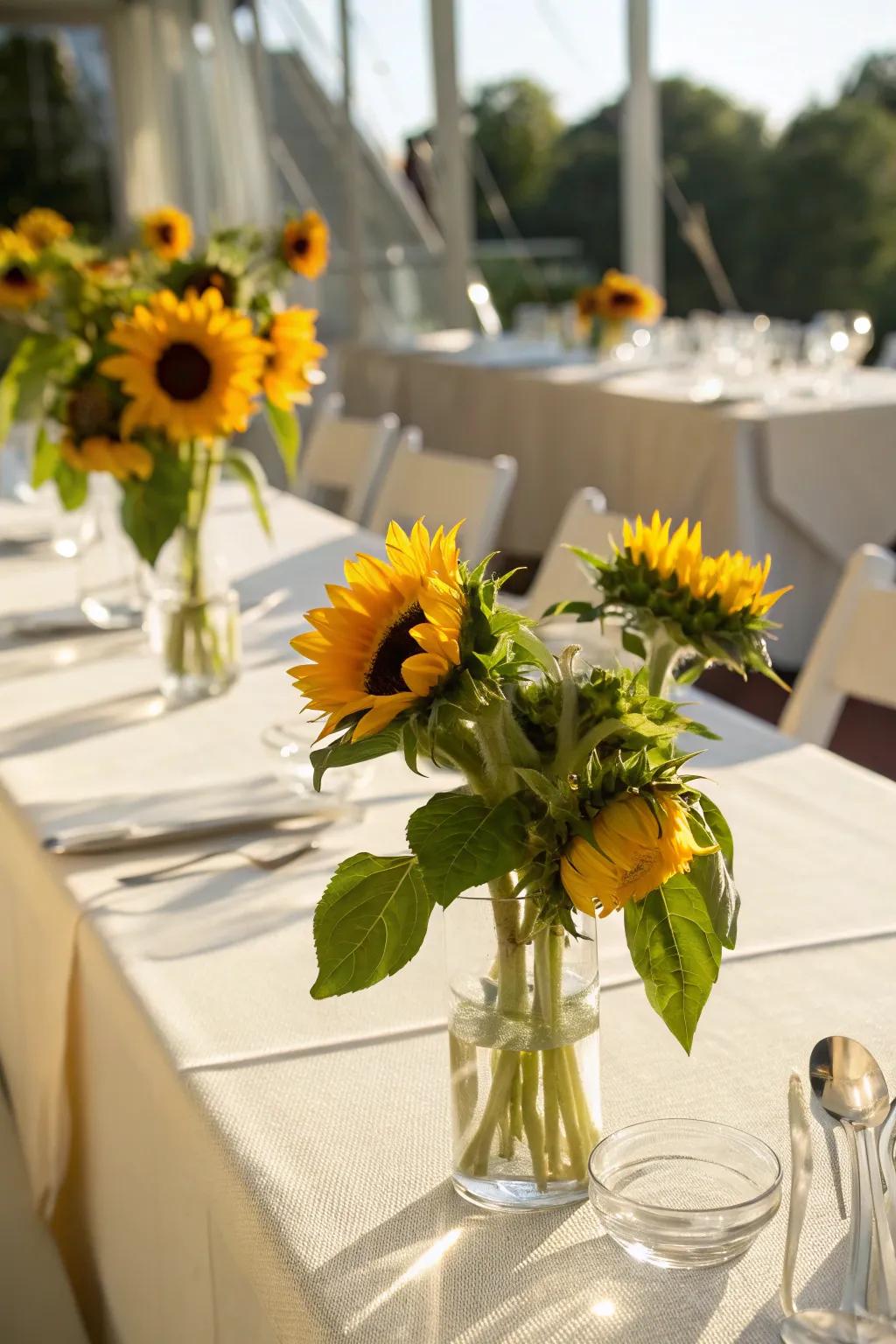 Embrace the season with sunflowers in summer.