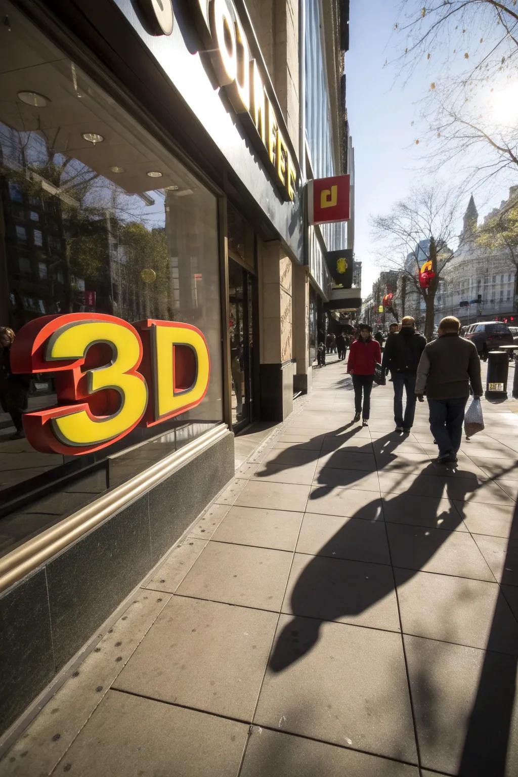 Incorporate depth and interest through visually striking dimensional lettering.