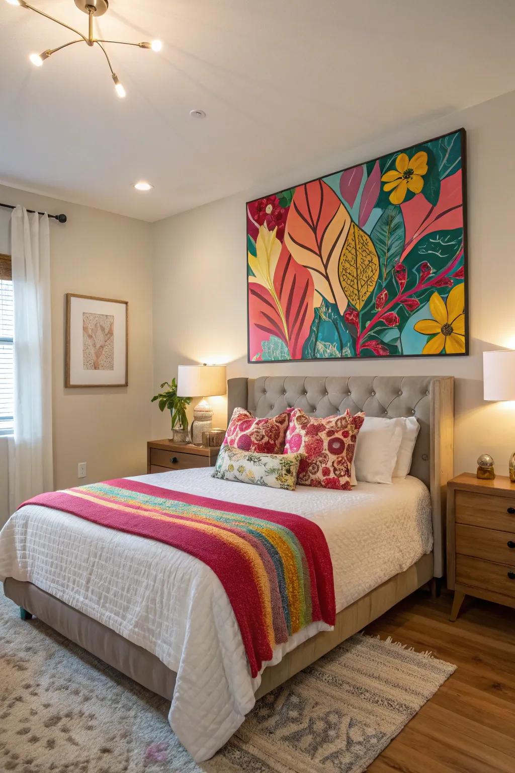 Revitalize your space with a colorful work of art.