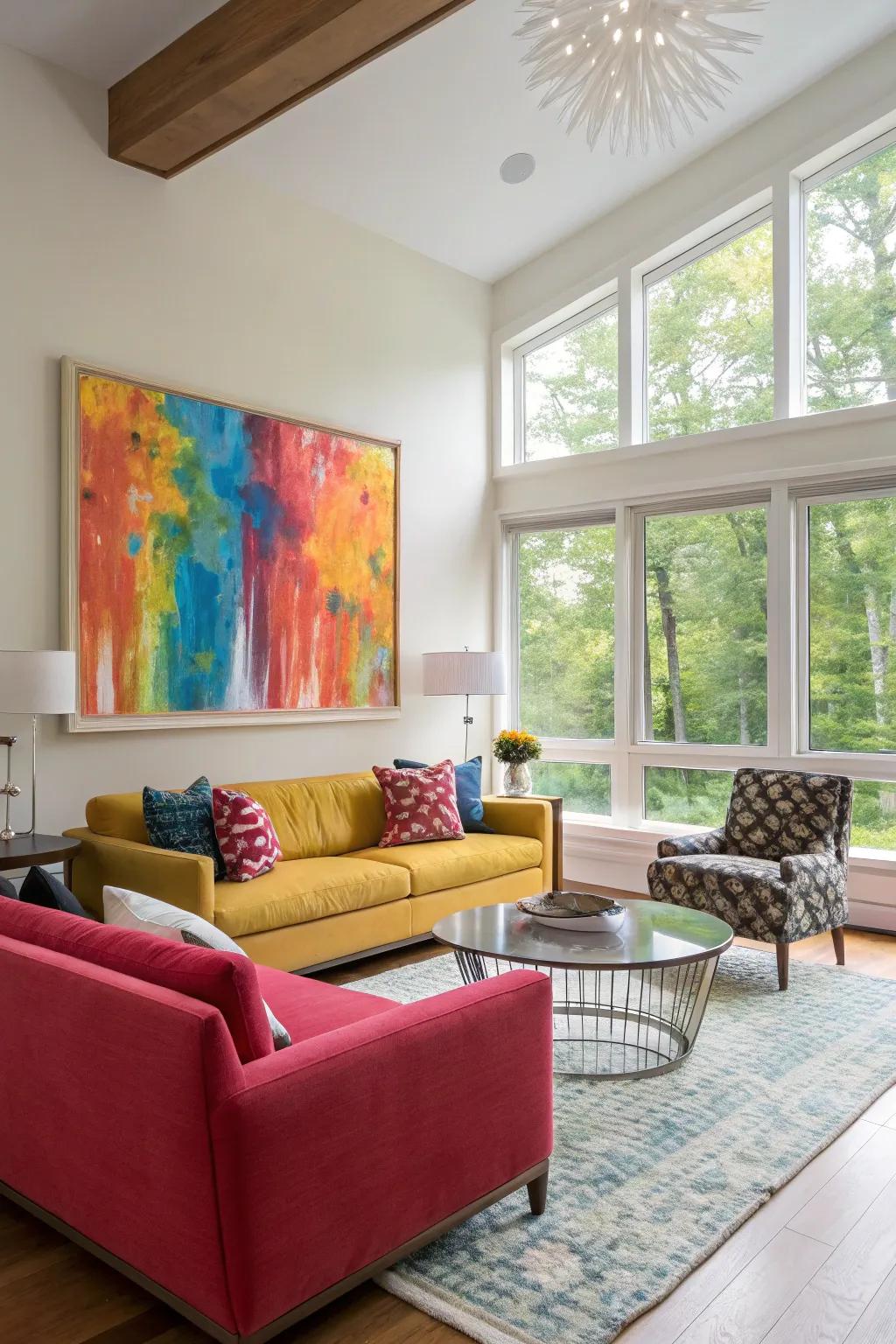 A burst of color rejuvenates your space.