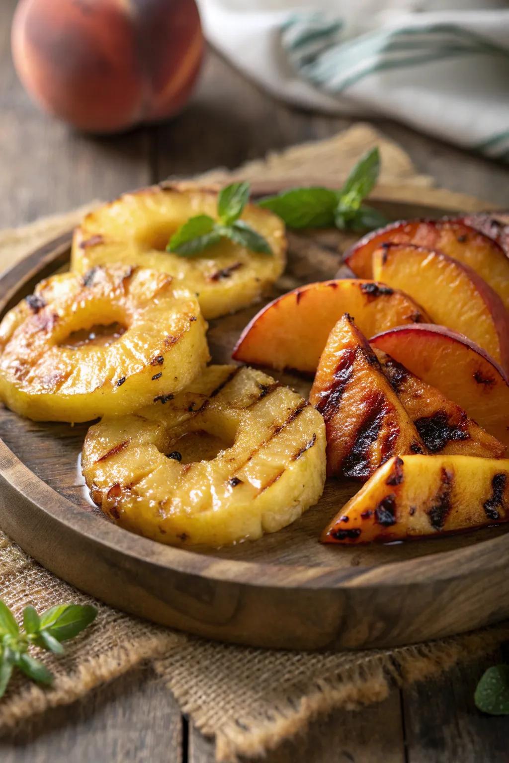 Grilled fruits like pineapple and peaches bring a sweet surprise to your BBQ.