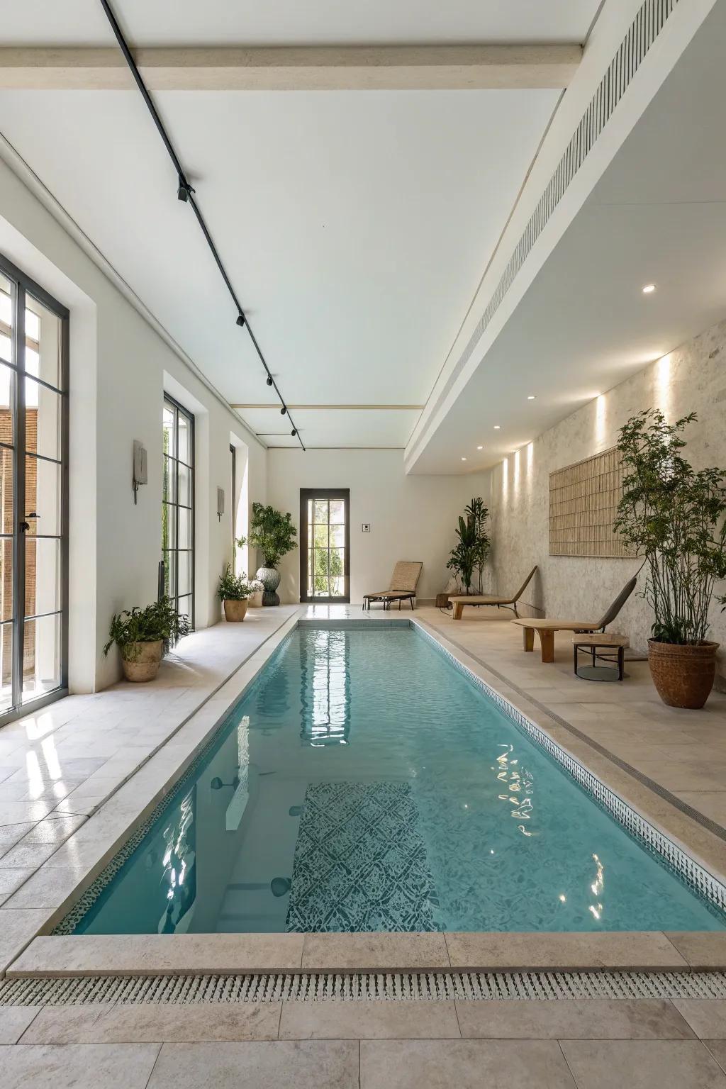 A minimalist pool design demonstrates that less is more.