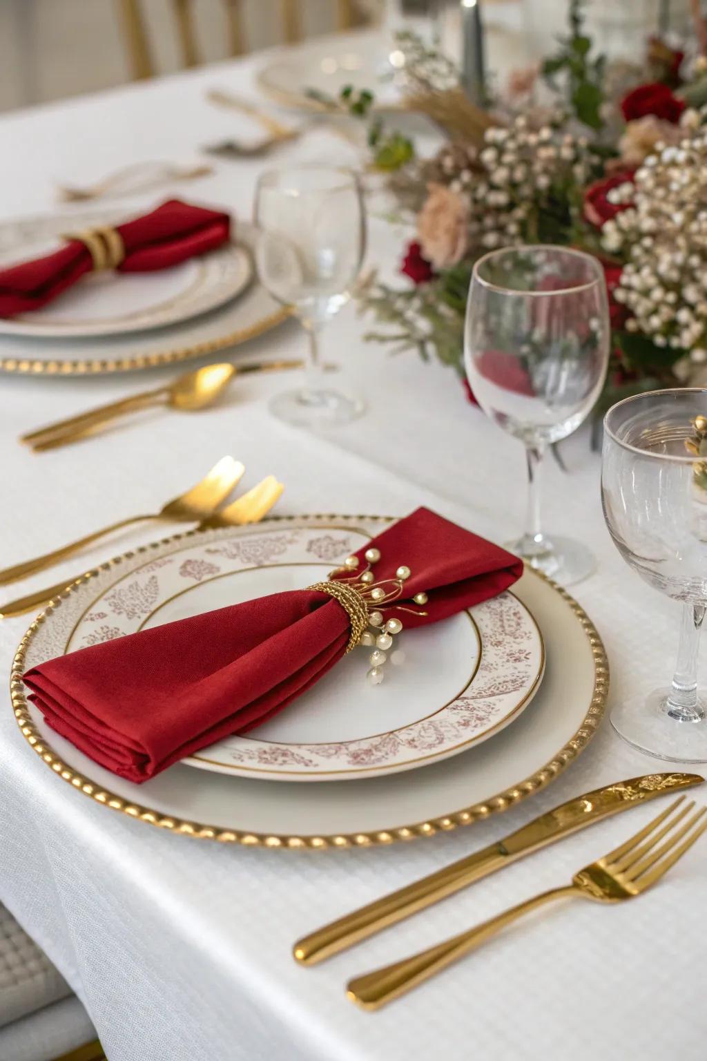 An extravagant table design exhibiting traditional sophistication.