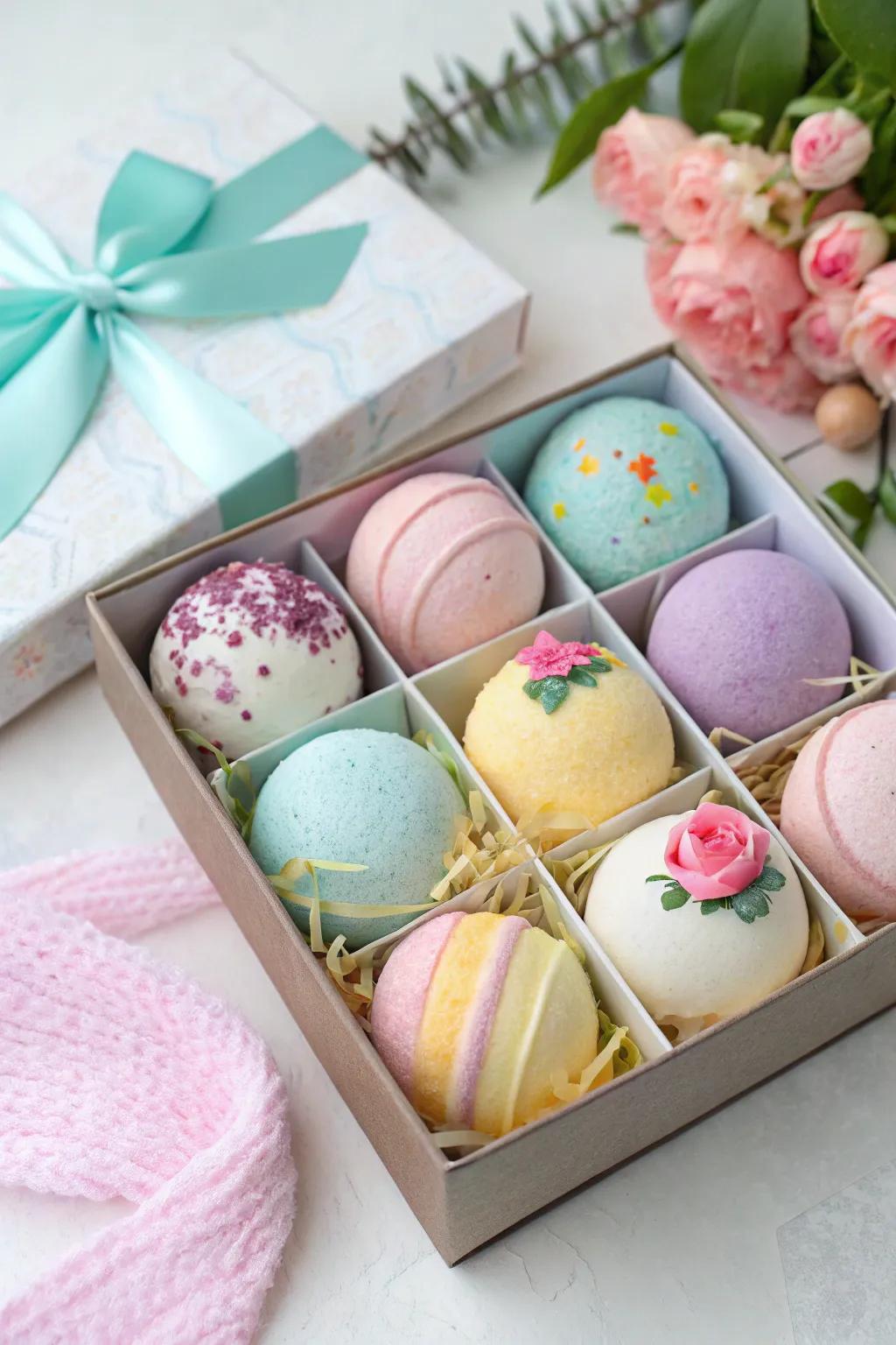 A selection of vibrant soaking cubes, ready for gifting