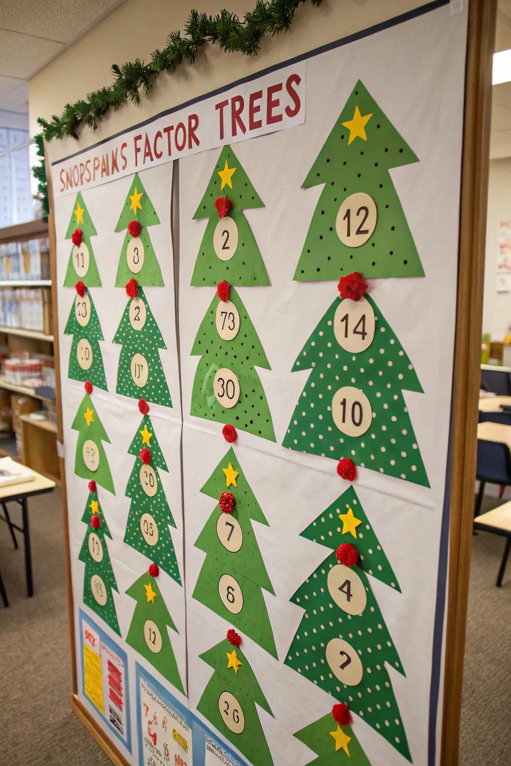 Factor trees inject a mathematical spin into Christmas decorations.