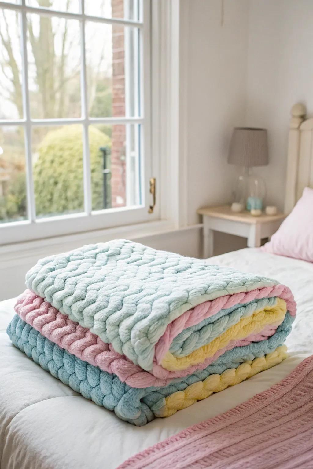 Pastels cultivate a soothing and peaceful mood.