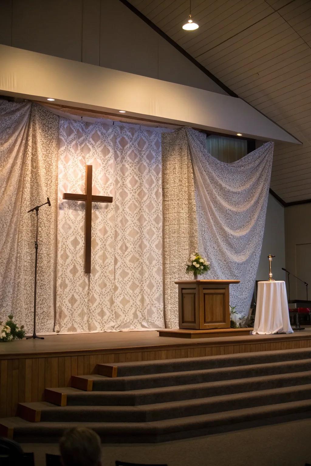 Inventive backgrounds can give depth and visual interest to your stage.
