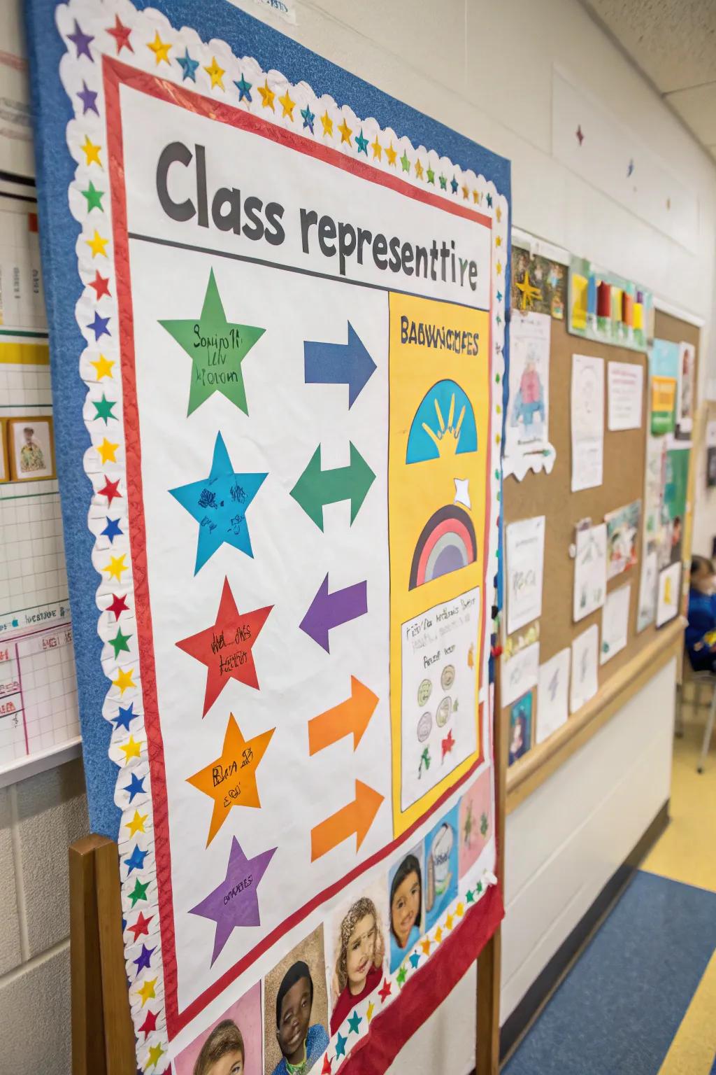 Playful icons inject character into a class representative poster.