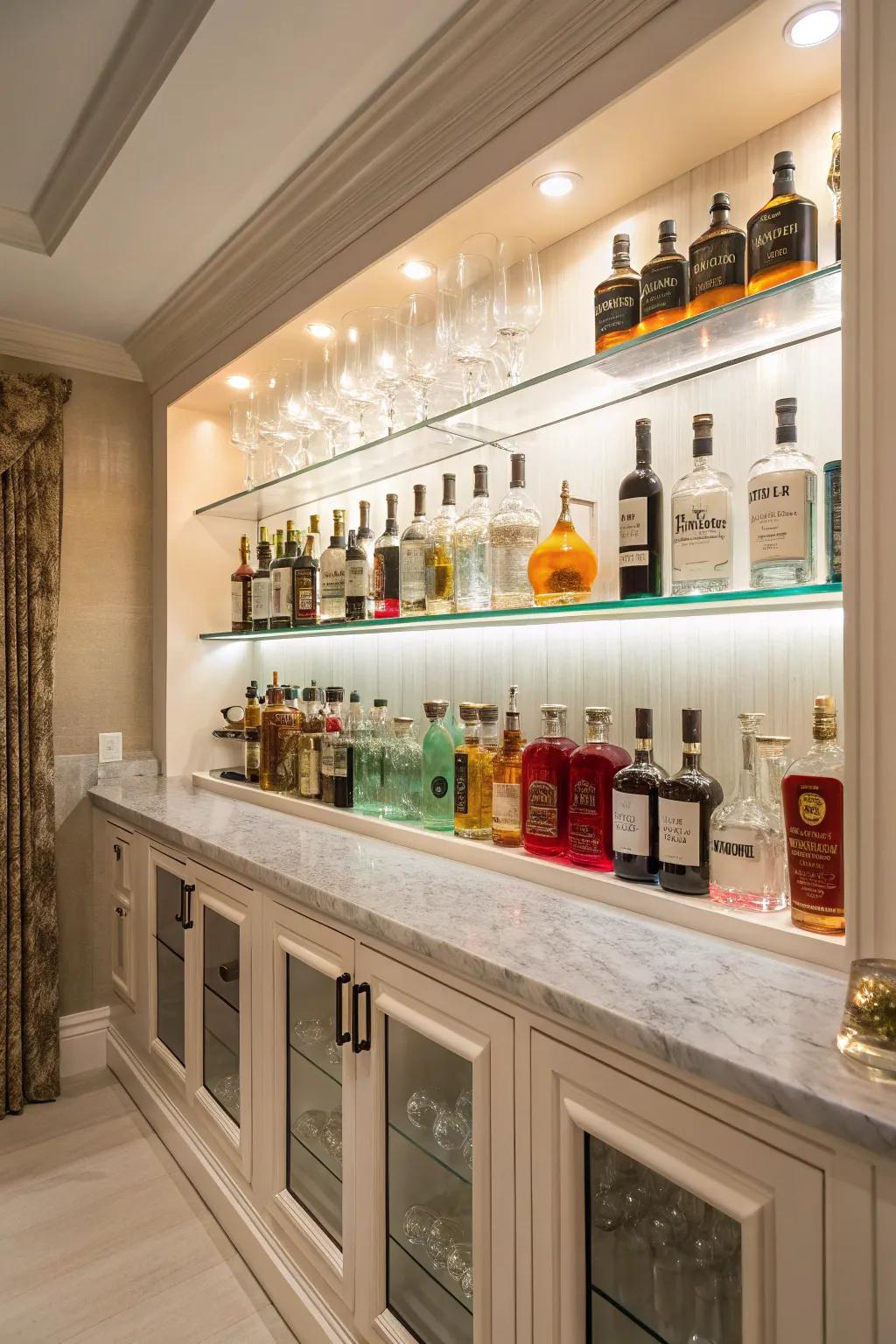 Artistic layouts transform your bar into a visual delight.