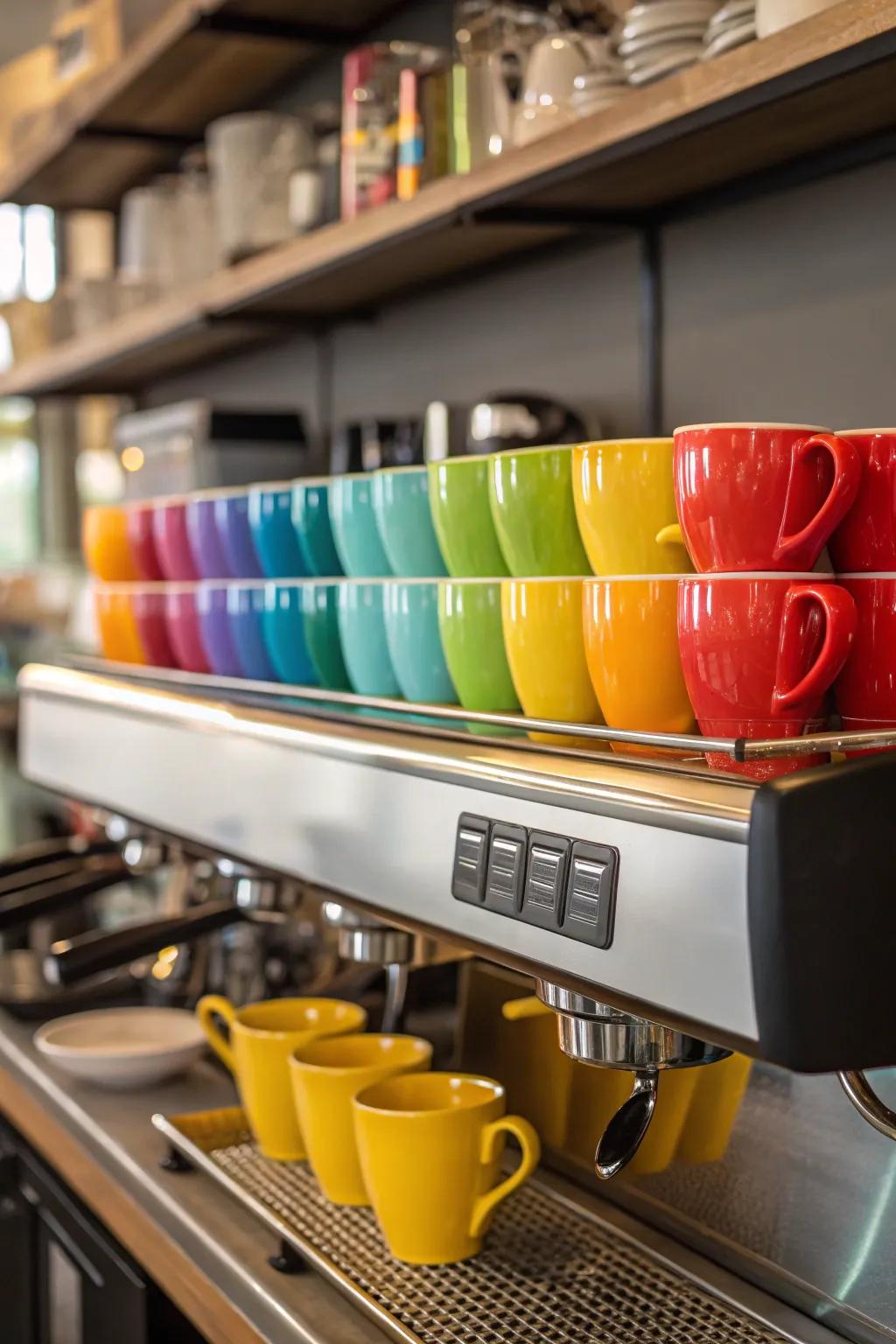 Your mug collection can be a highlight in your coffee bar.
