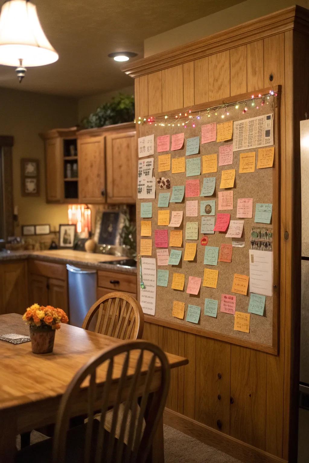 A note display filled with love and appreciation.