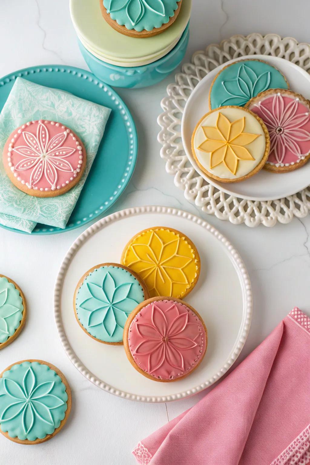 A color-coordinated arrangement brings balance to your display.