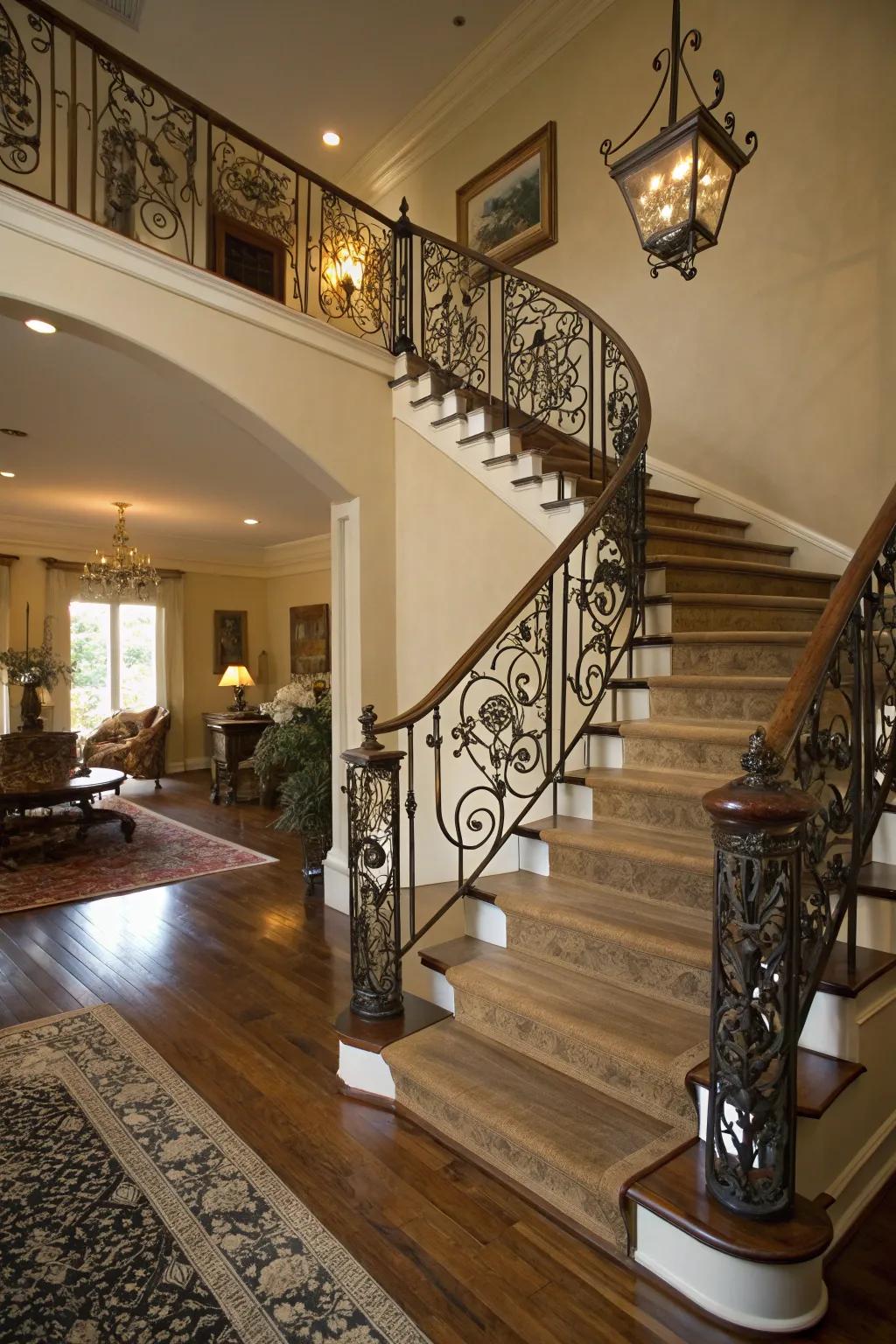 Elegant guardrails can enhance any stairwell's design.