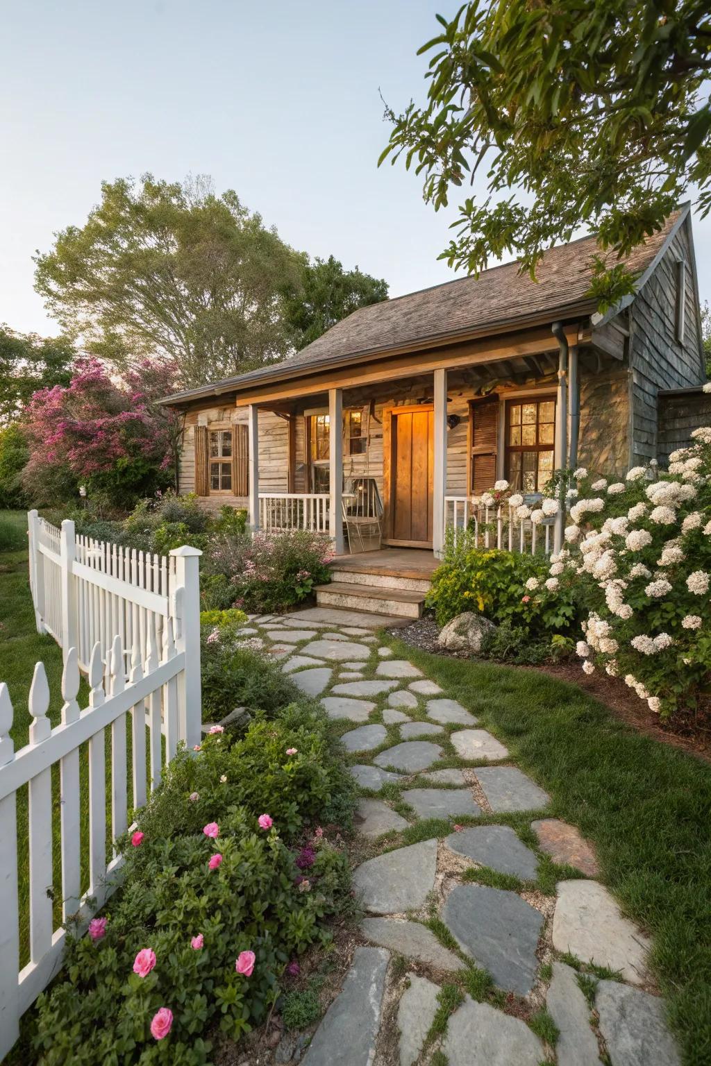 Authentic resources heighten the rustic magnetism of a cottage.