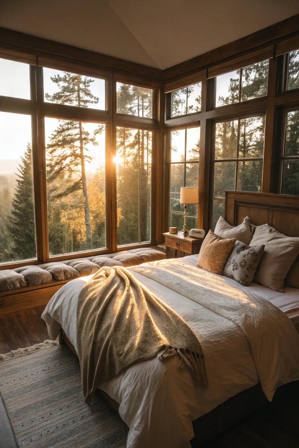 Natural illumination elevates the comfort and beauty of the area.