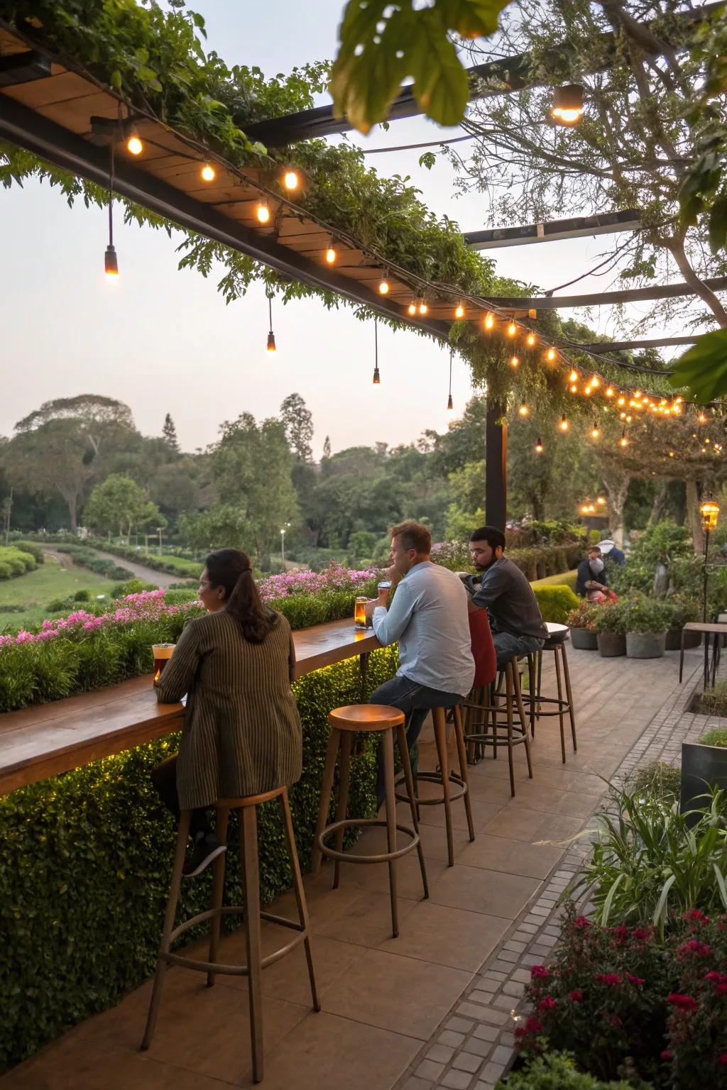 Take pleasure in scenic vistas from this well-situated outdoor bar.