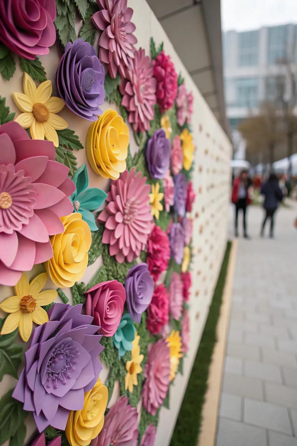 Dimensional floral art infuses a rejuvenating spirit into your area.