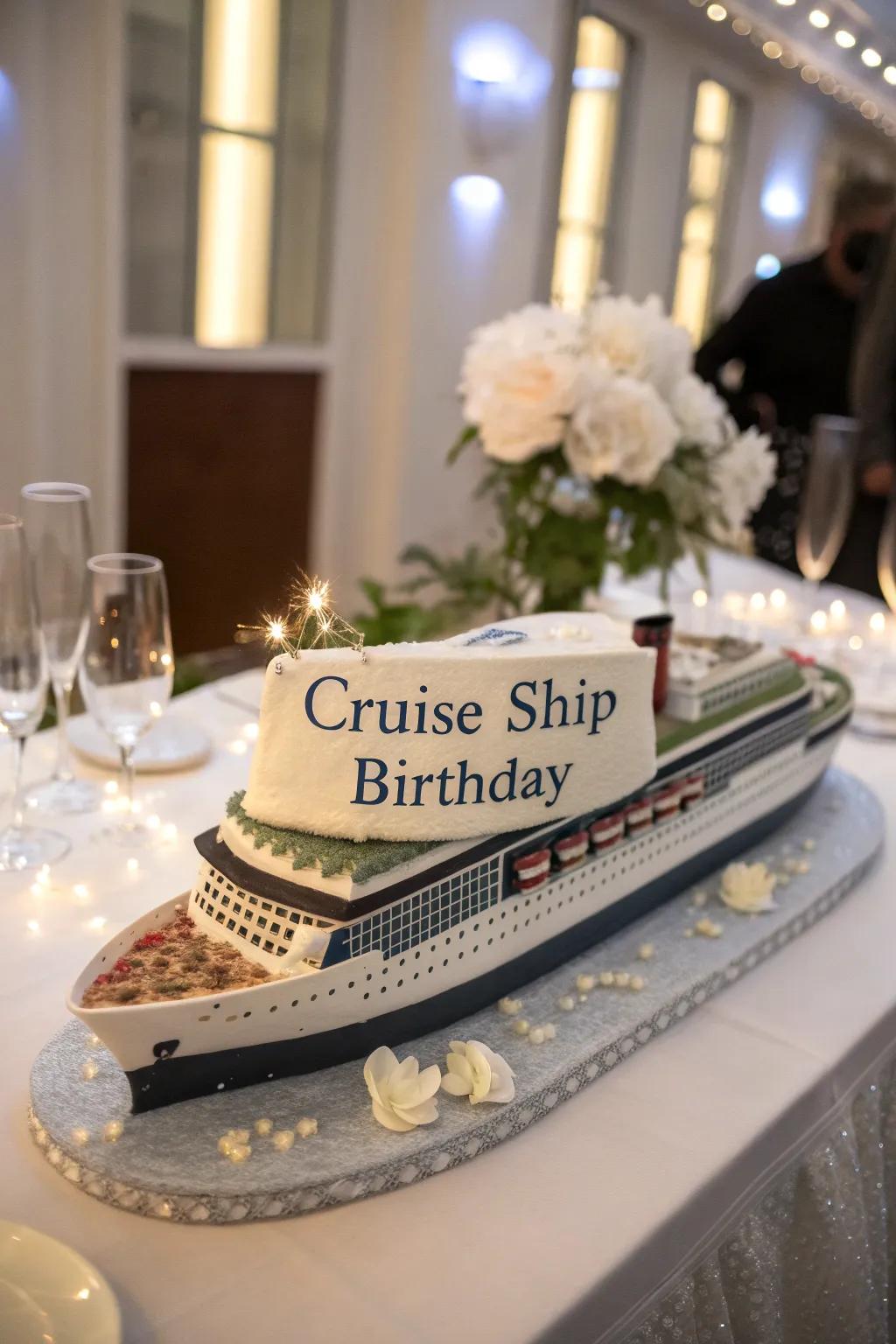 An individualized inscription renders this cake remarkably memorable.