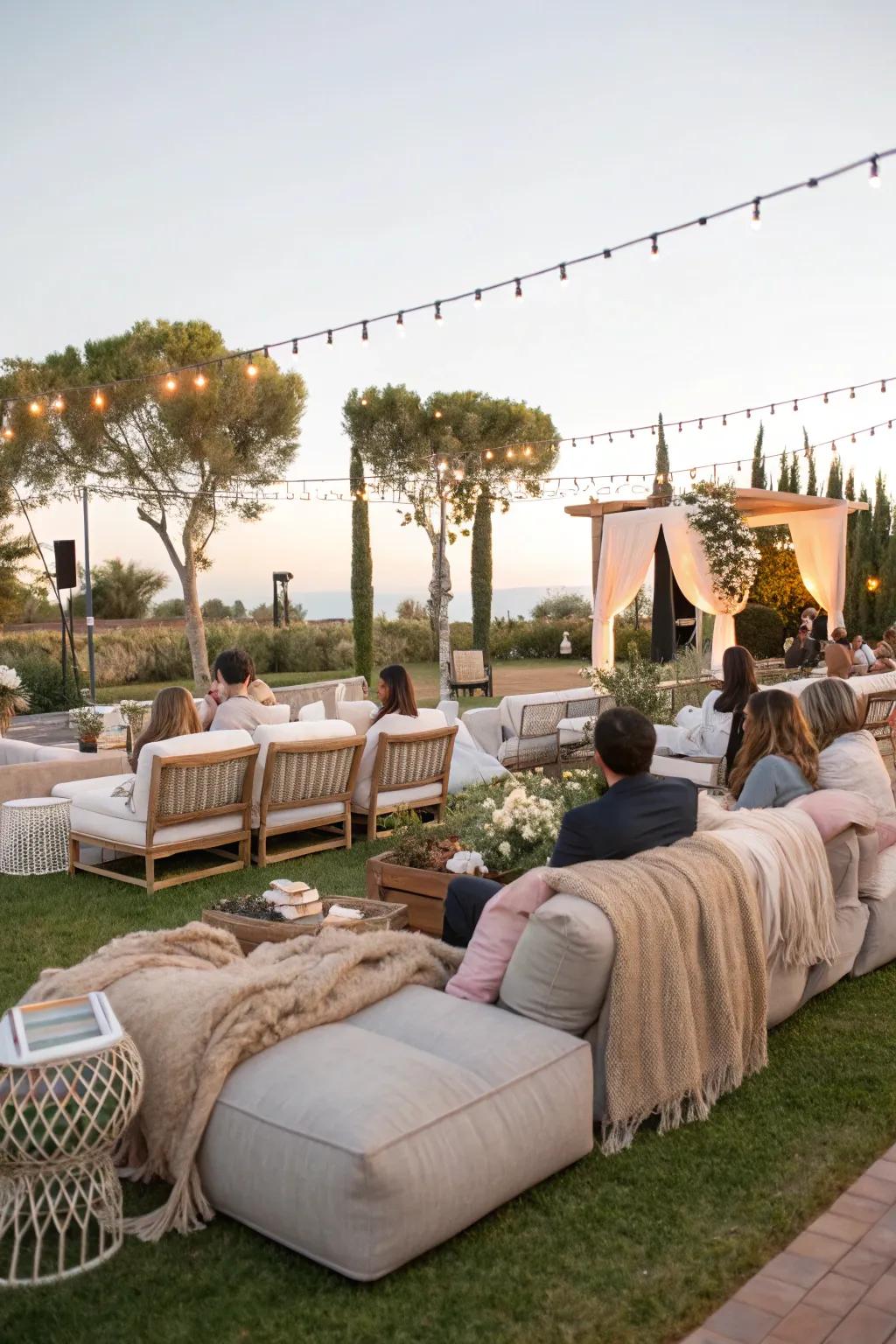 An inviting open-air relaxation spot, ideal for guest unwinding.