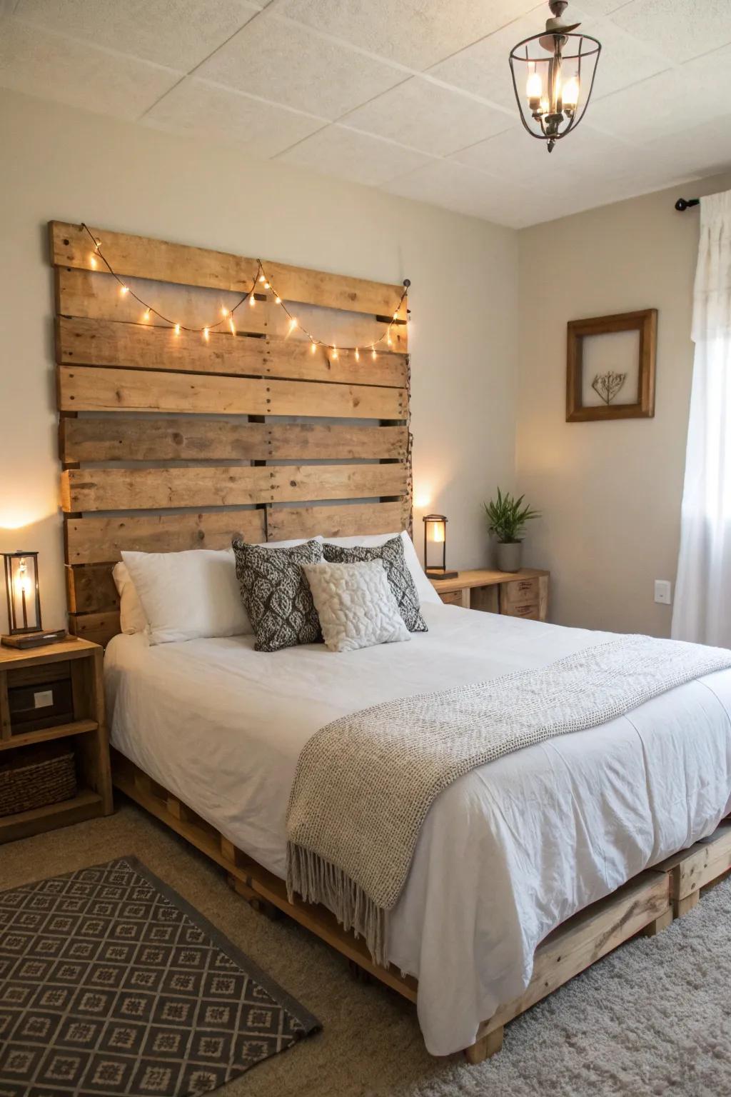 Improve your bedroom's charm with a skid headboard.
