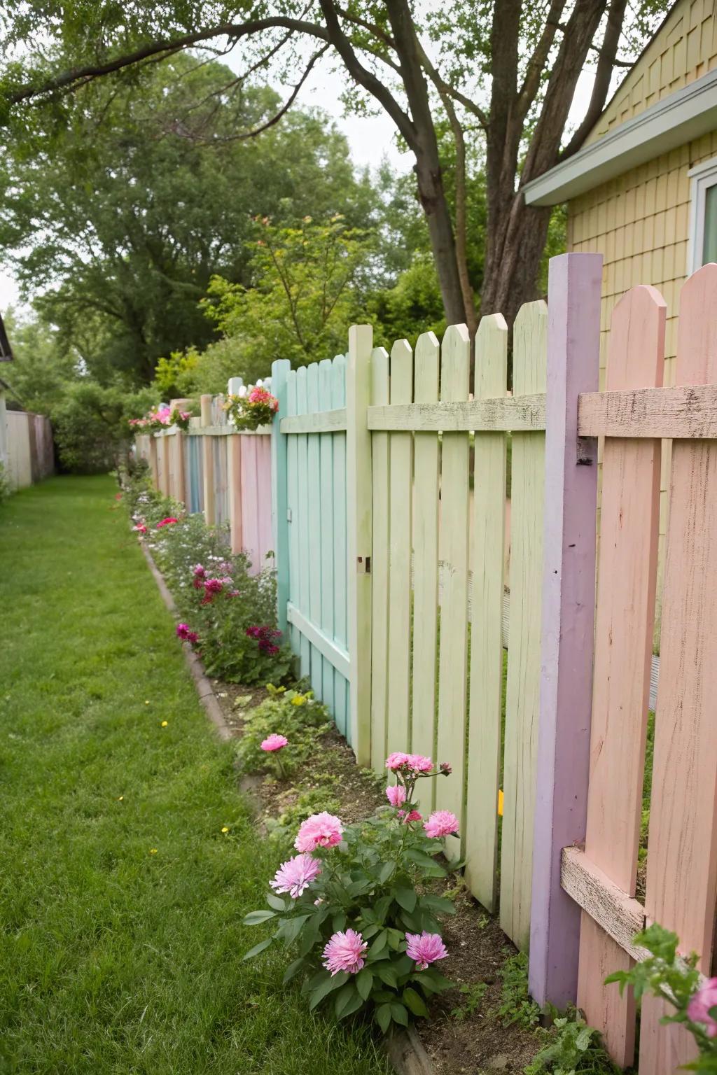 Brighten up your area with an energetic splash of color on your fence.