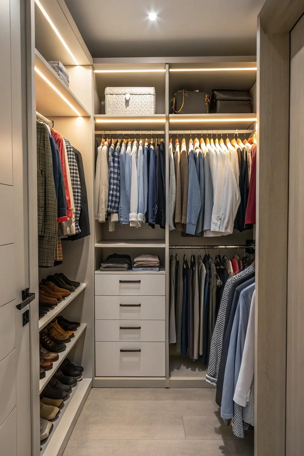 Keep your closet tidy with clever separators.